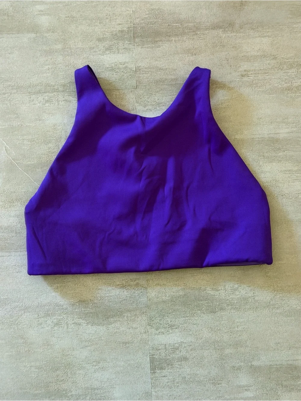 Left On Friday | Rare High Neck Swim Top Purple - Size Small